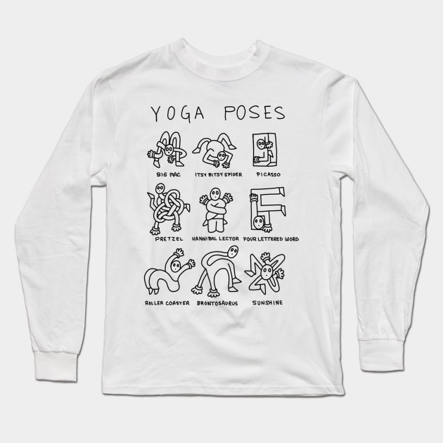 Yoga poses Long Sleeve T-Shirt by Uglyblacksheep